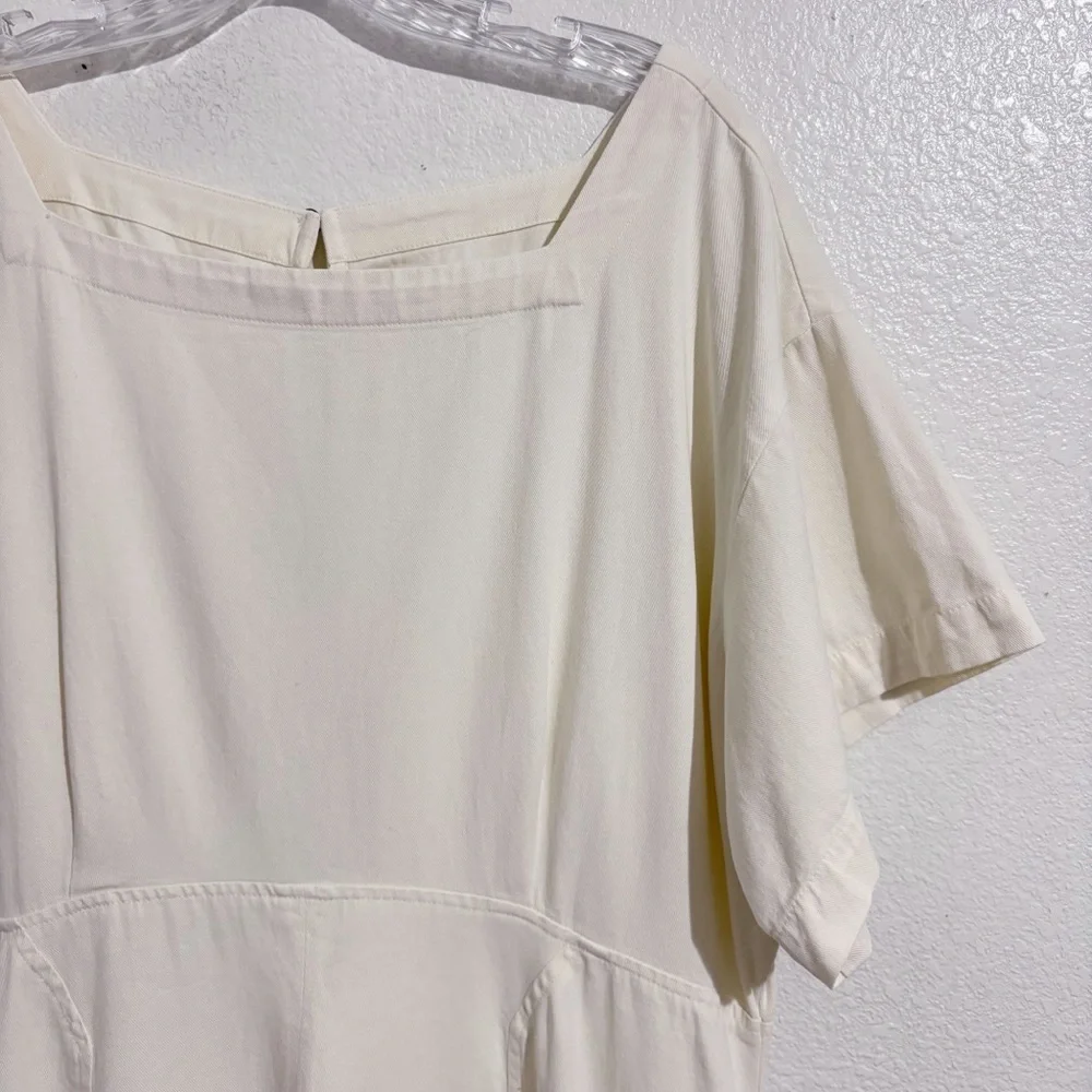 Free People Free-Est Breezy Chic Short Sleeve Mini Dress Wet Plaster Cream White - Picture 7 of 11